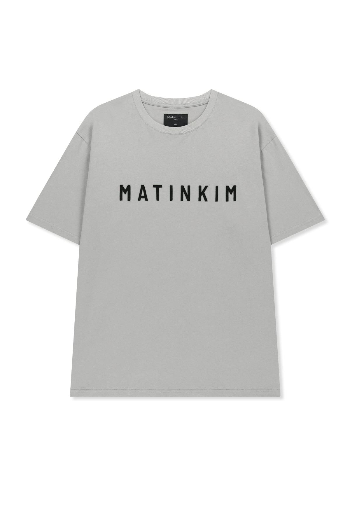 Matinkim Applique Felt Logo Top For Men IN Grey