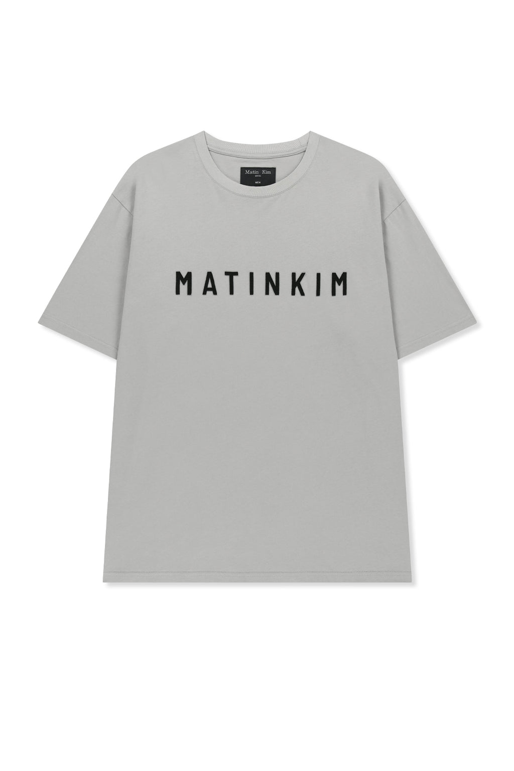 Matinkim Applique Felt Logo Top For Men IN Grey