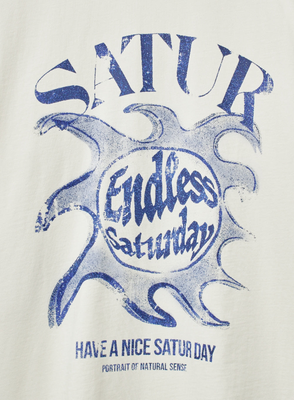[satur] (W) Sun Retro Graphic T-Shirt - Art Blue