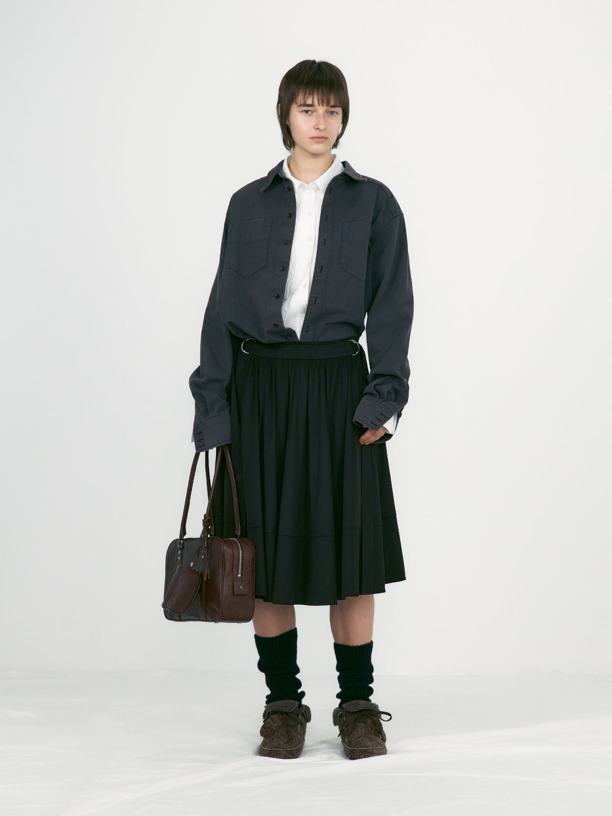 Low Classic Flared Hem Leg Warmer Black