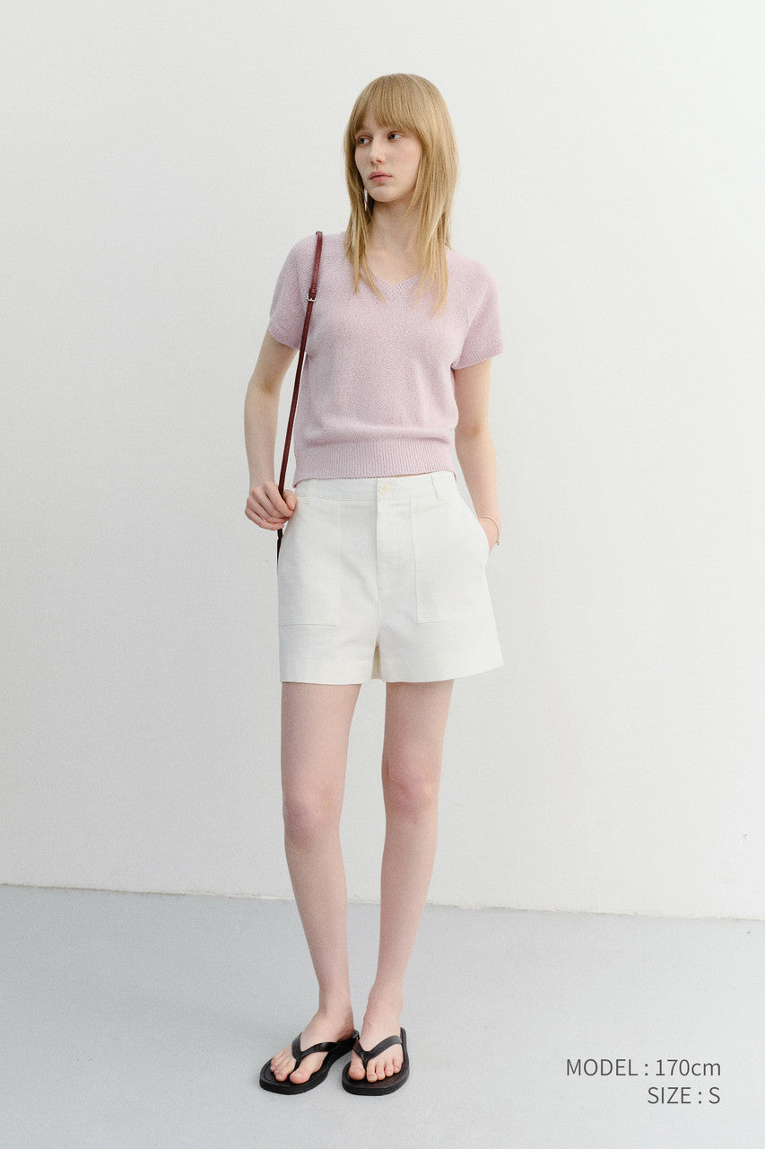 Dunst Cotton Safari Shorts White