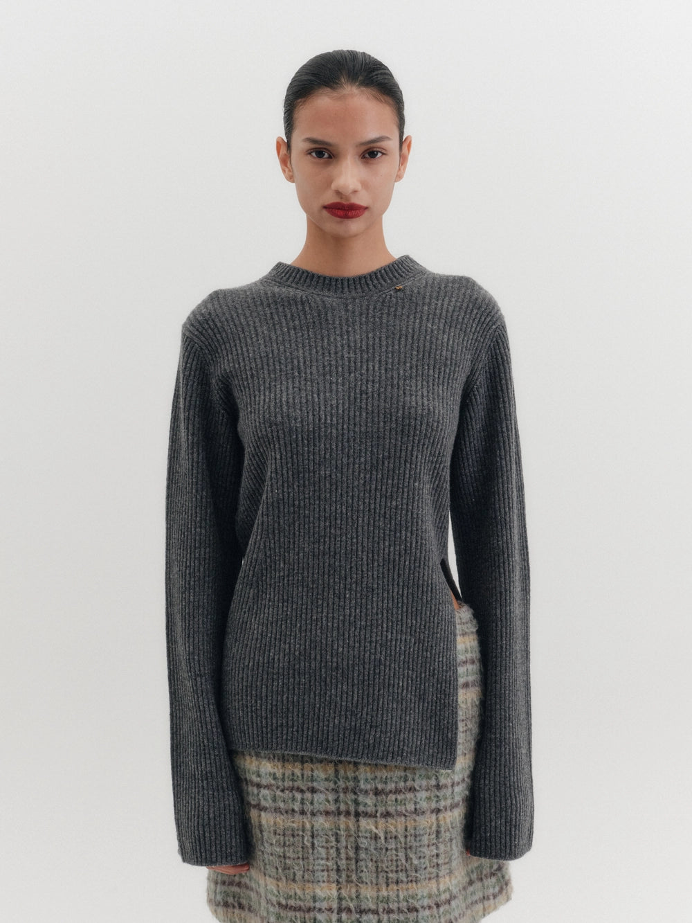 EENK Relaxed Knit Top - Gray