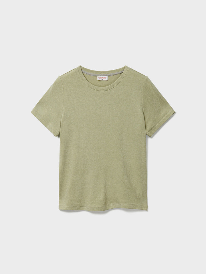 Low Classic Half Sleeve Wool Blend T-Shirts Mint