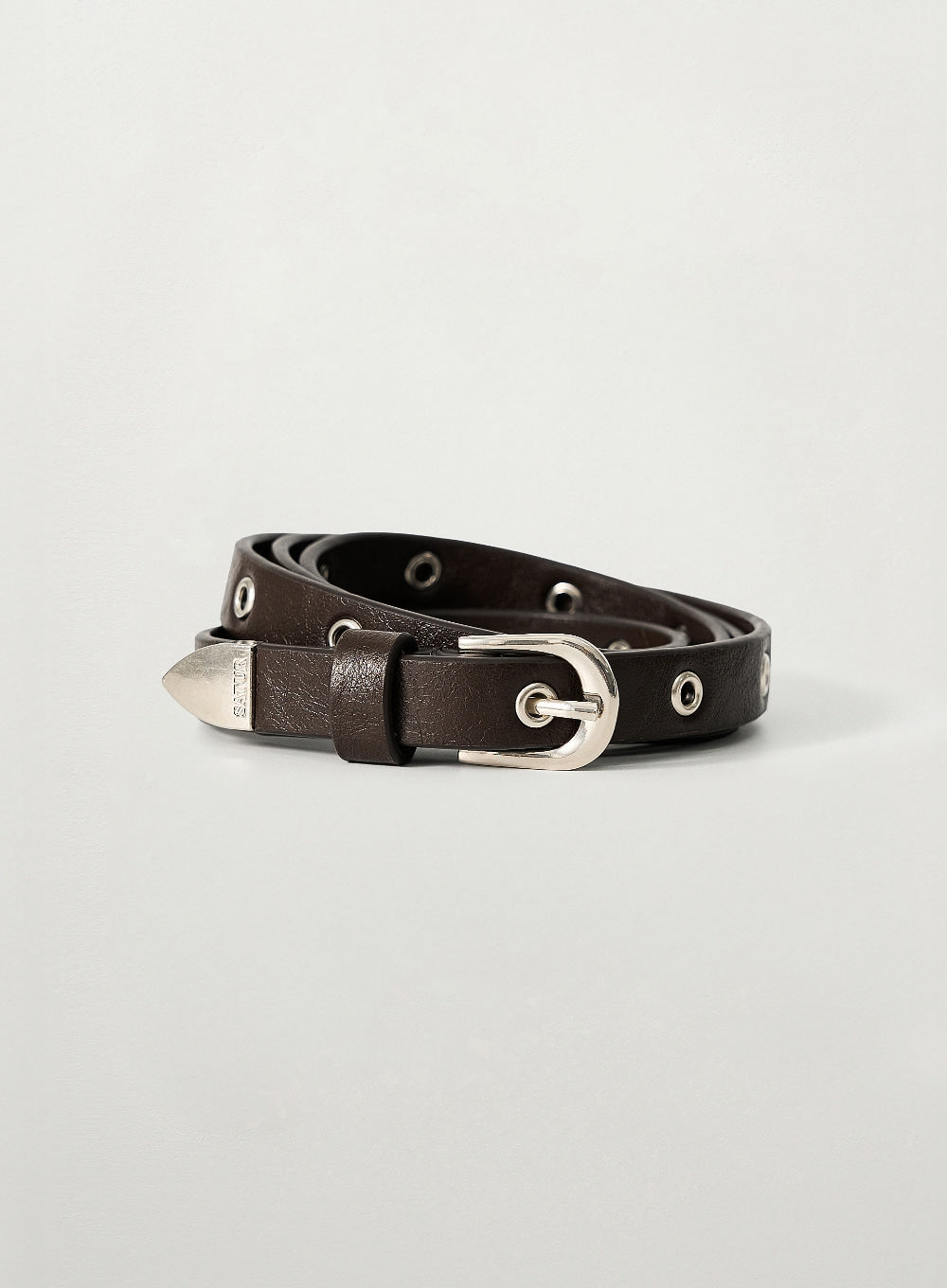 Satur Eyelet Buckle Belt - Brown