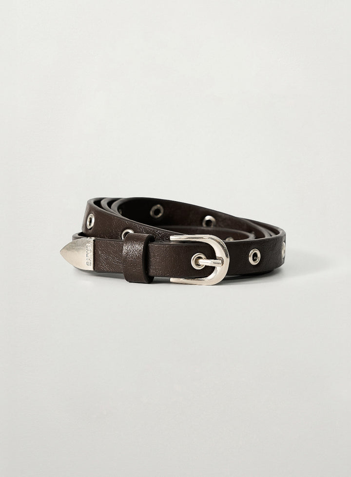 Satur Eyelet Buckle Belt - Brown