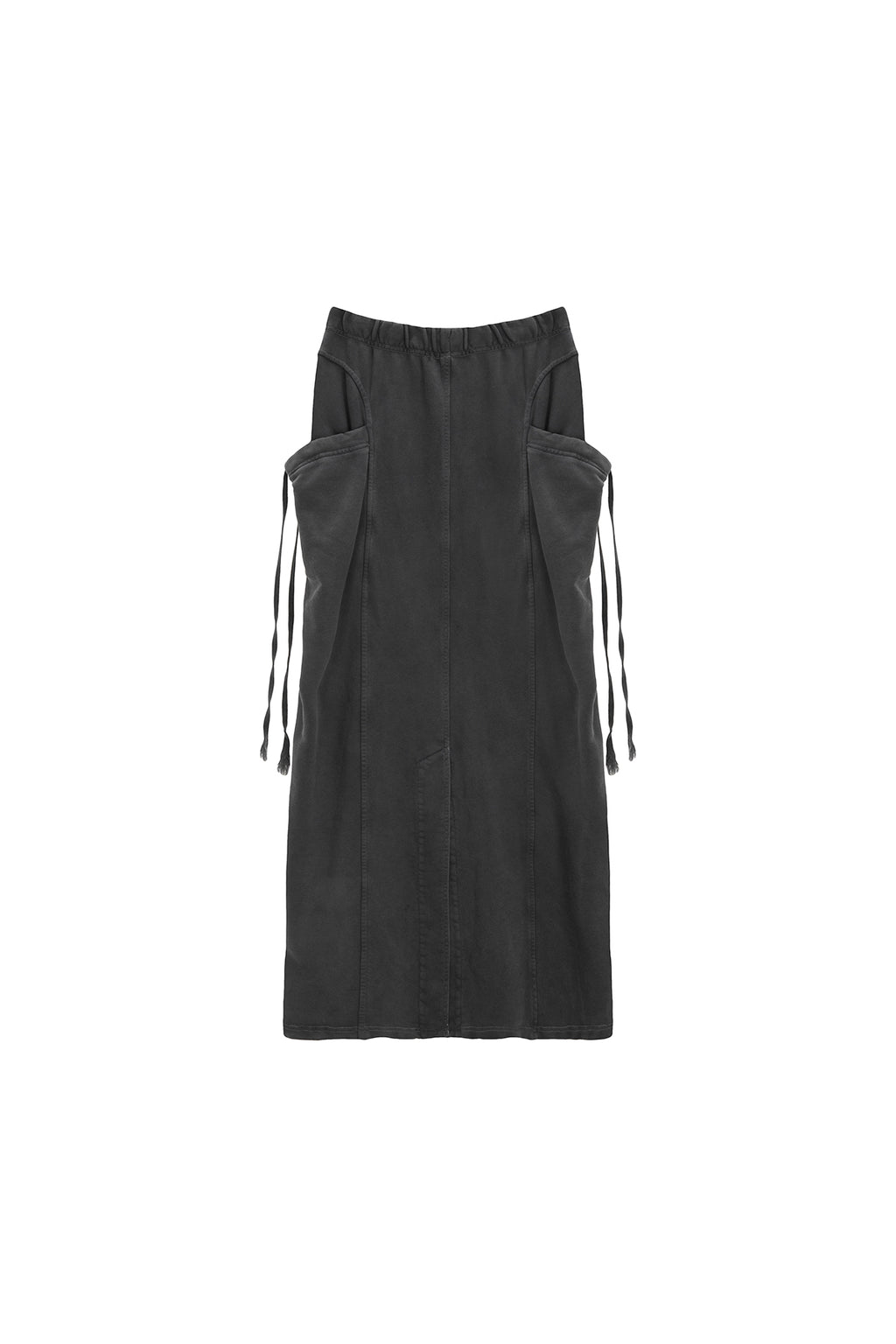 [matinkim] WASHED STRING CARGO SWEATSKIRT IN GREY