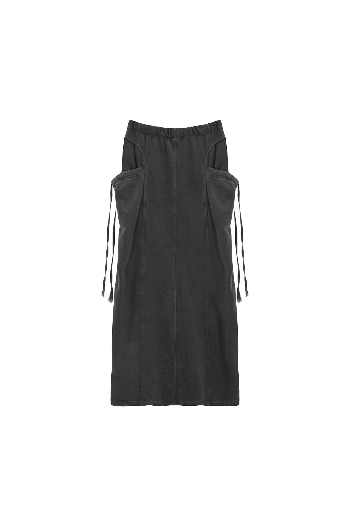 [matinkim] WASHED STRING CARGO SWEATSKIRT IN GREY