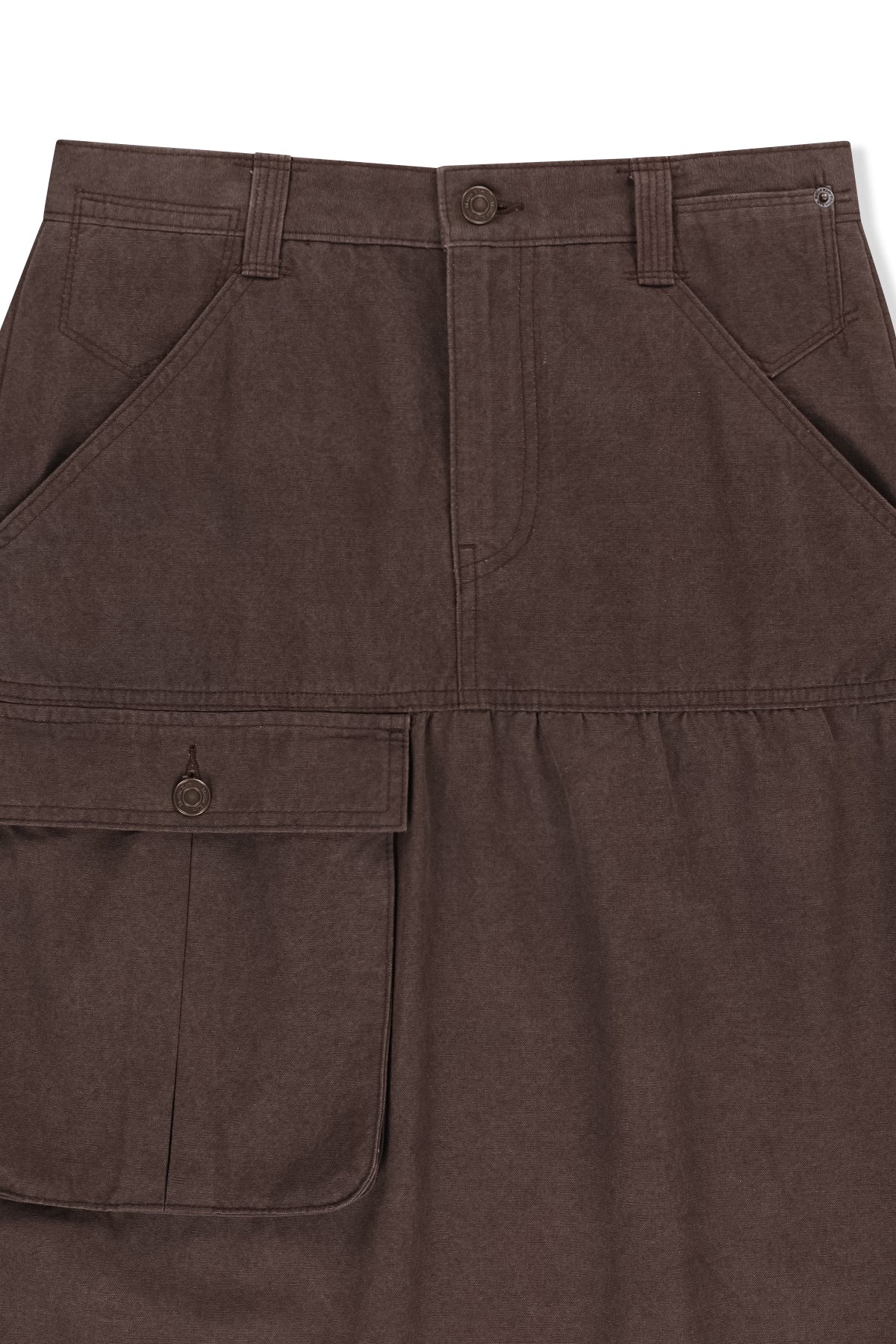 Matinkim Vintage Pocket Midi Skirt IN Brown