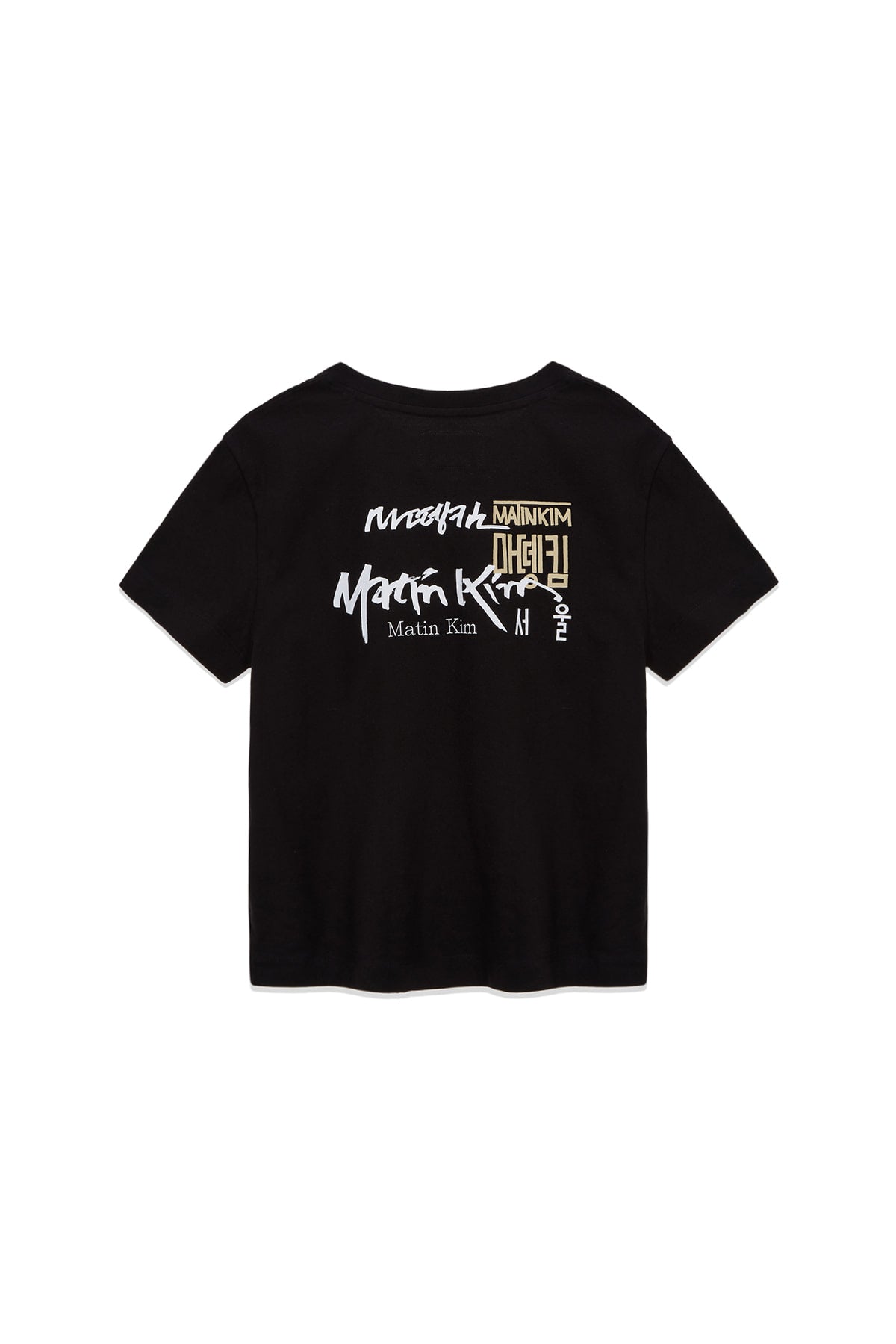 [matinkim] HANGEUL LOGO SMALL ARCHIVE TOP FOR WOMEN IN BLACK