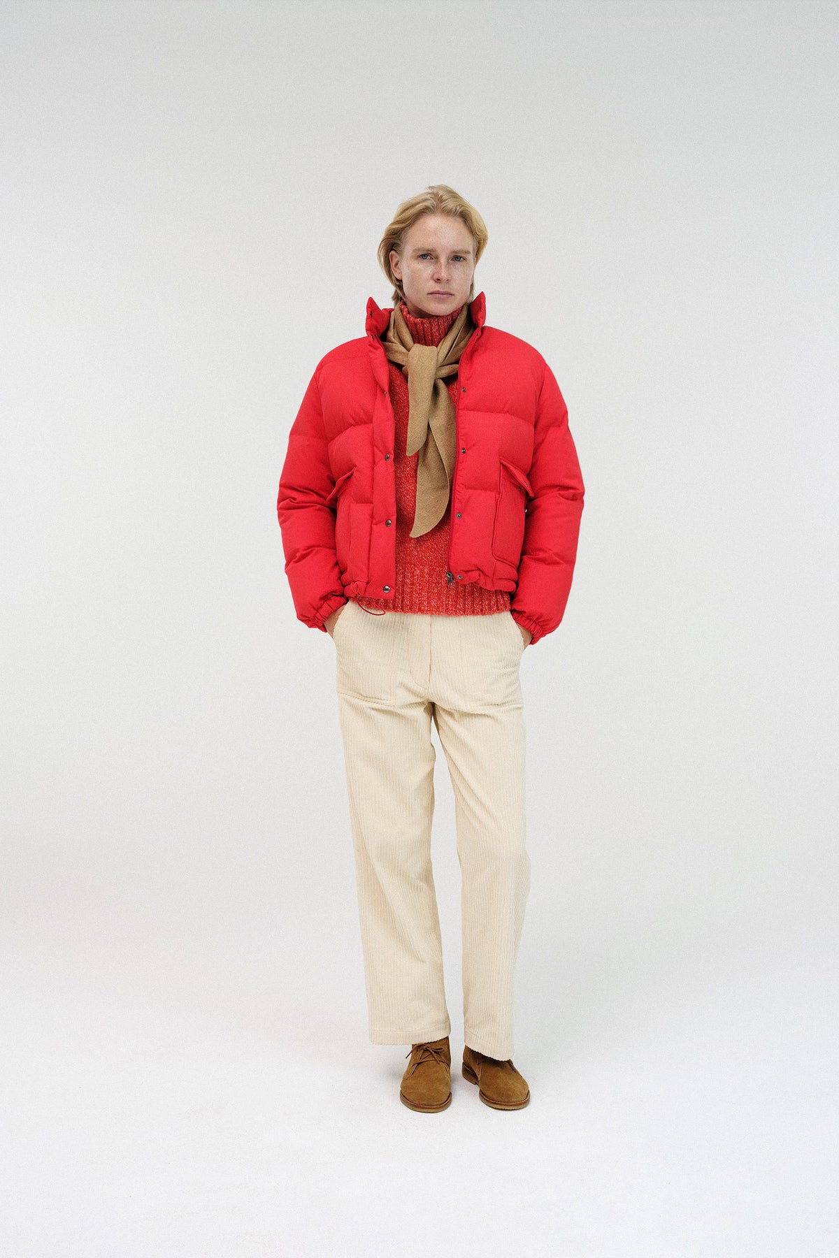 Nothing Written Tella cropped puffer jacket (Red)