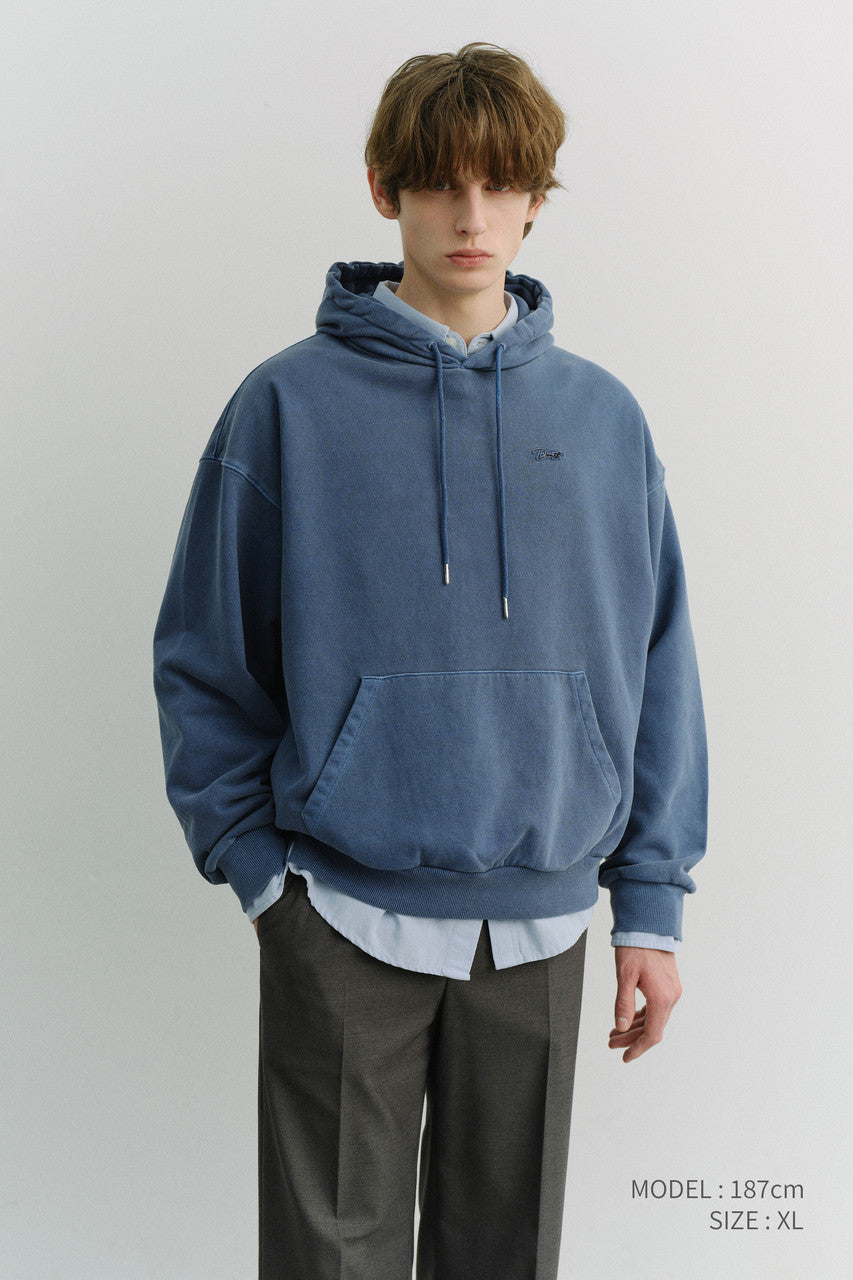 Dunst Unisex Garment Dyed Hoodie Blue