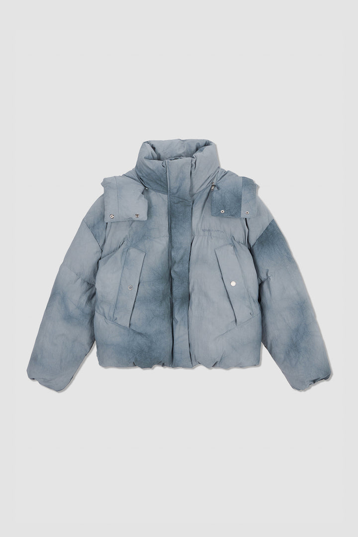 Matinkim Dying Effect Volume Puffer Down Jumper IN Light Grey