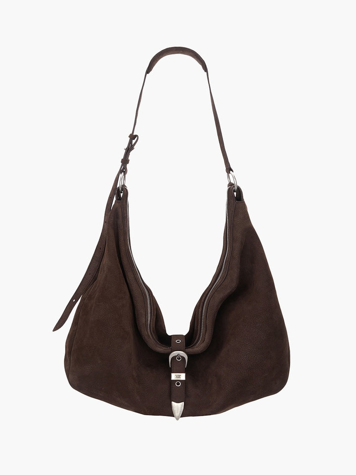 Margesherwood Belted Hobo hush nubuck