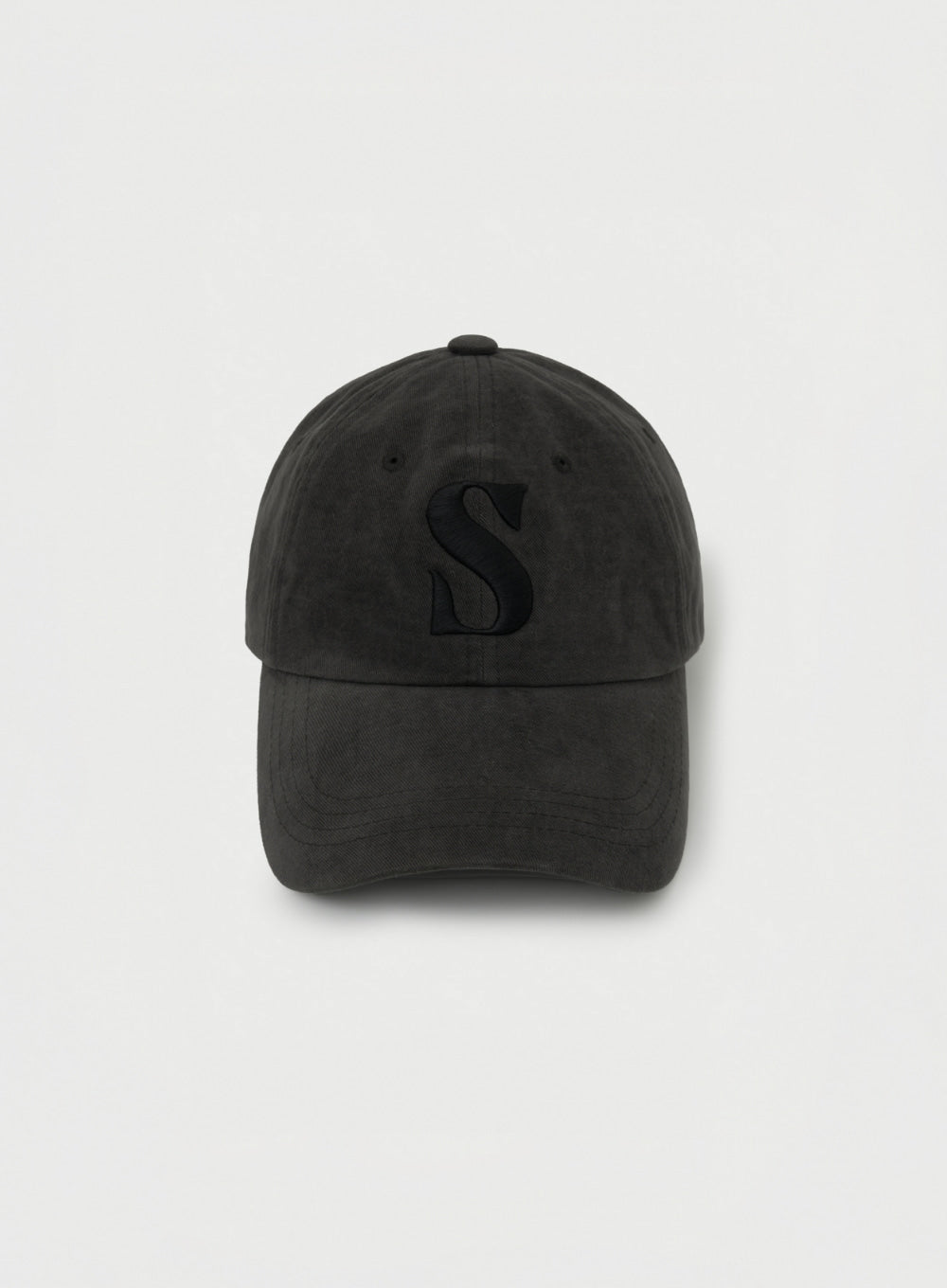 [satur] Vintage Mix Casual Ball Cap - Charcoal Black