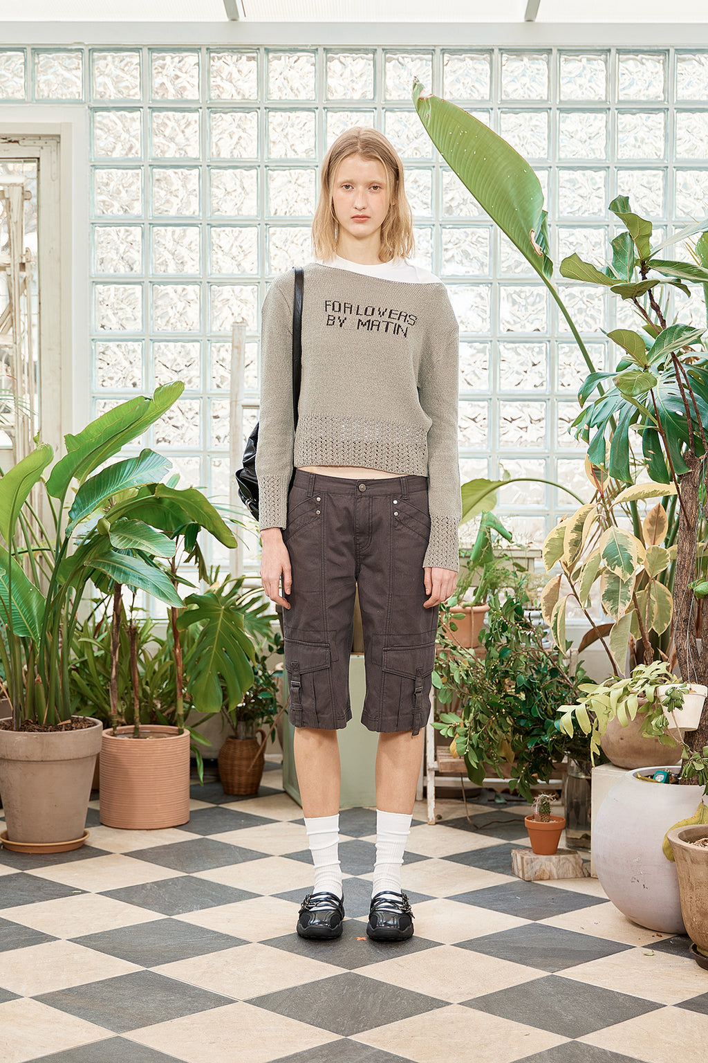 [matinkim] FOR LOVERS PUNCHING POINT PULLOVER IN OLIVE