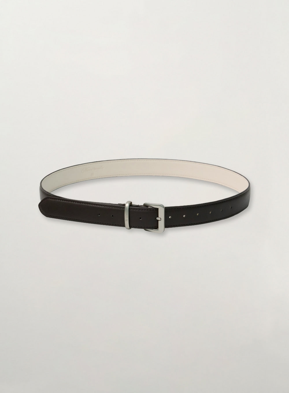 [satur] Square Buckle Belt - Brown