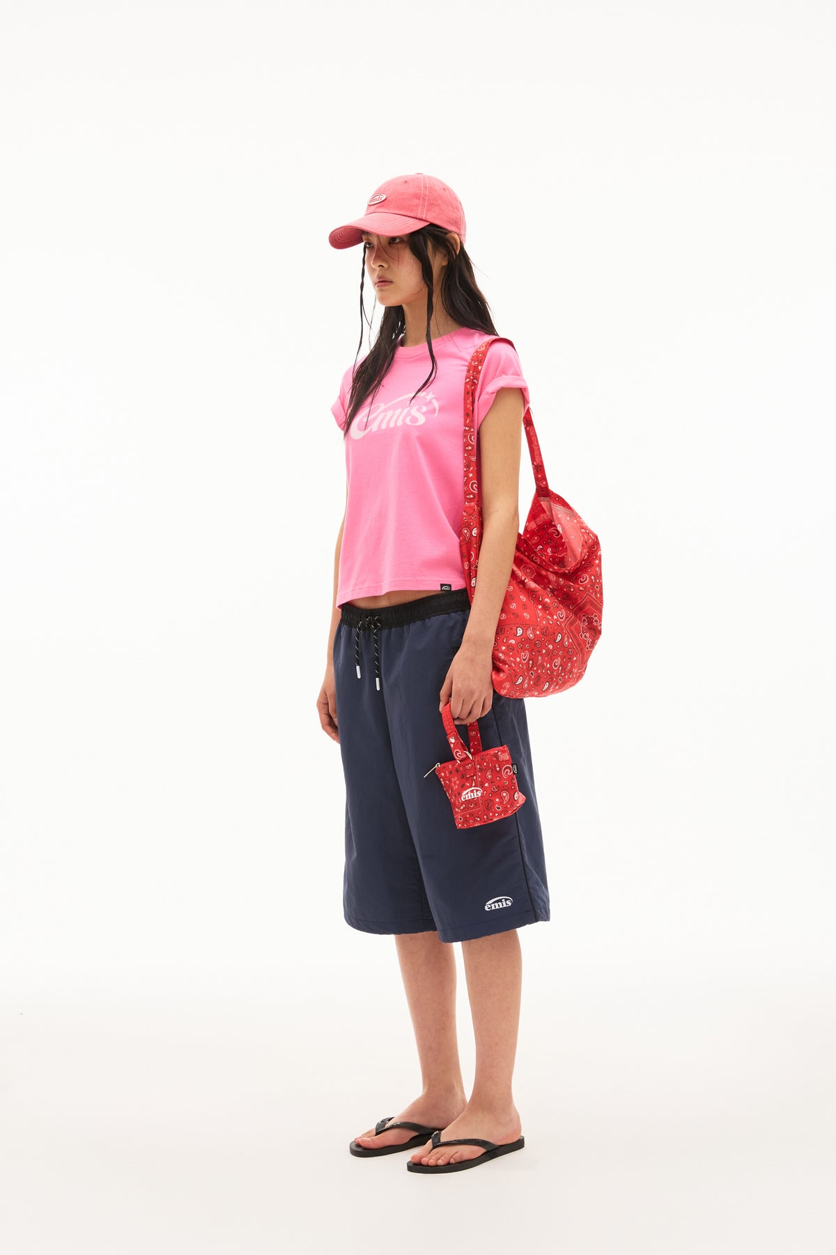 Emis Paisley Mini Pouch-Red