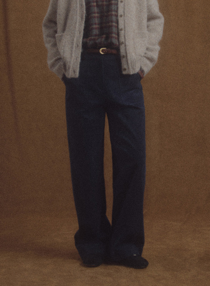 Mango Maniplease Nori Corduroy Pants Navy