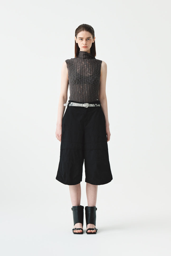 Matinkim Cotton Wide Bermuda Pants IN Black