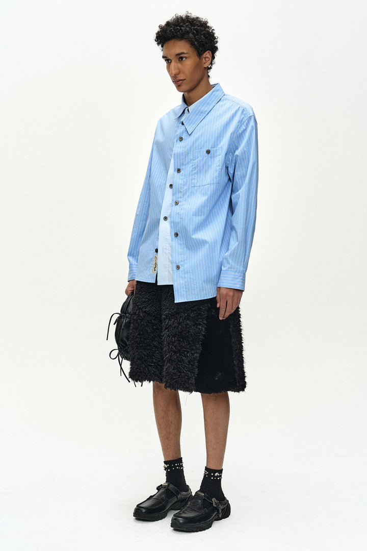Andersson Bell Kenley Faux Fur Patchwork Shorts