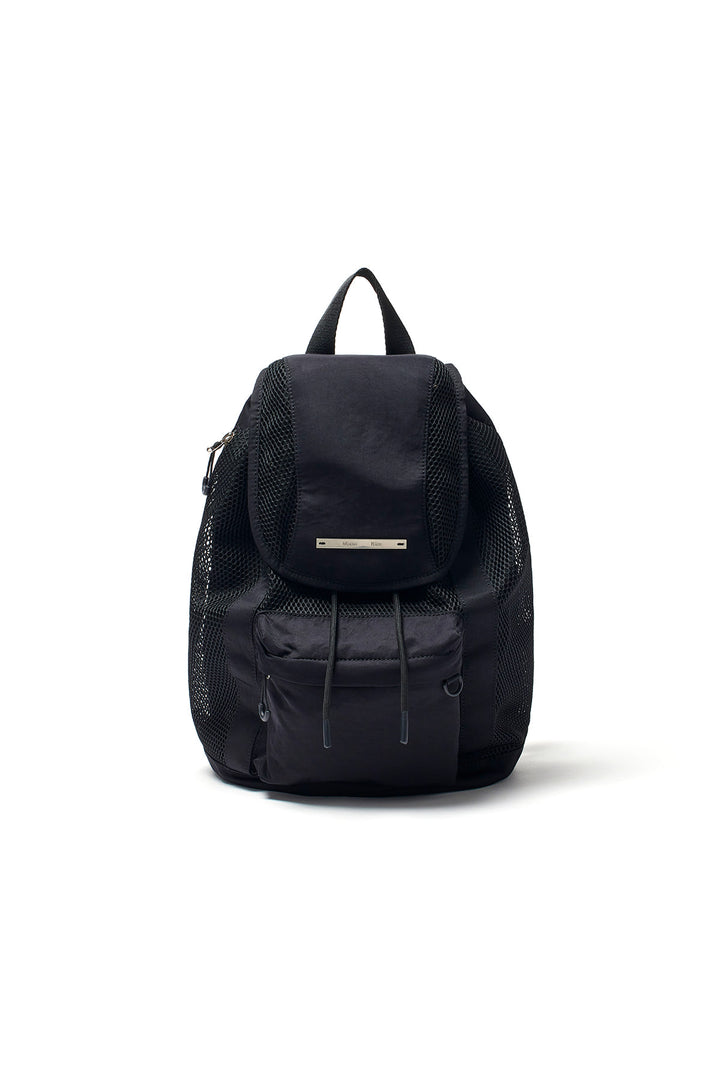 Matinkim One Pocket Mesh Back Pack IN Black
