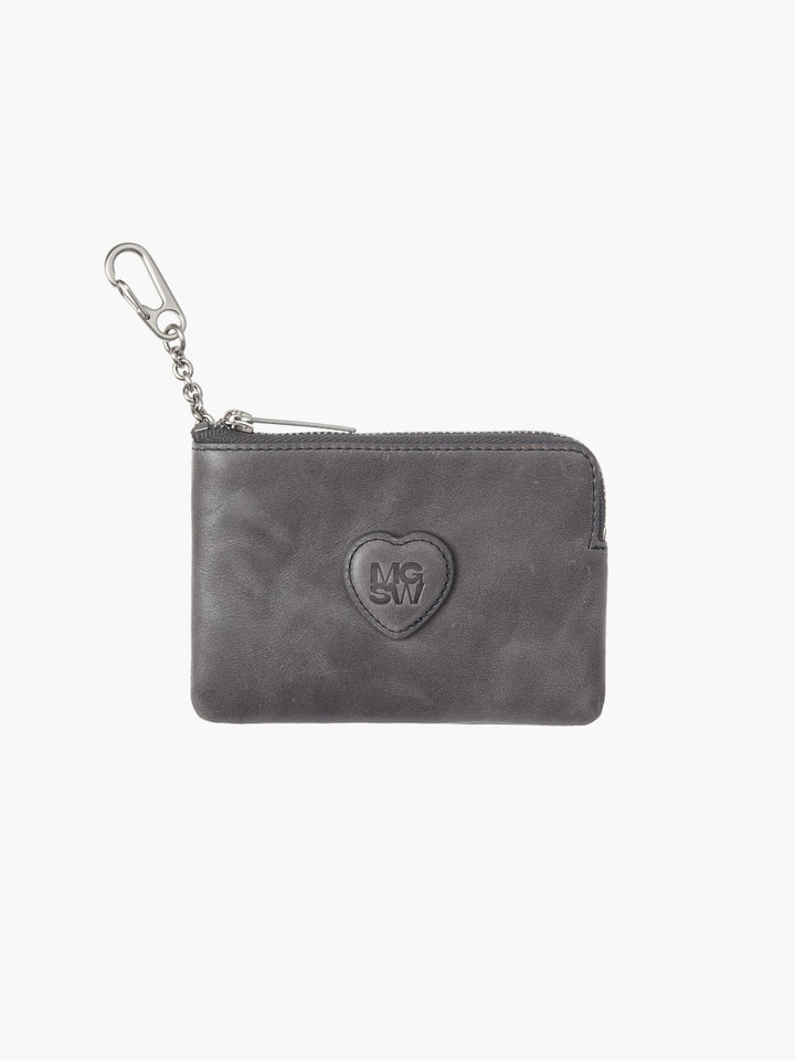 Margesherwood Heart Zipper Wallet mauve pull-up