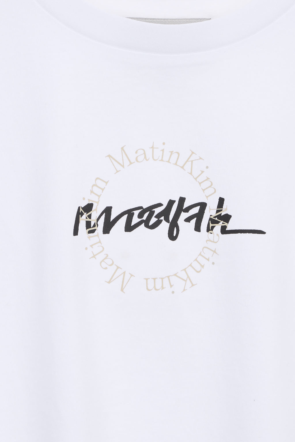 [matinkim] HANGEUL CIRCLE POINT LOGO TOP FOR WOMEN IN WHITE