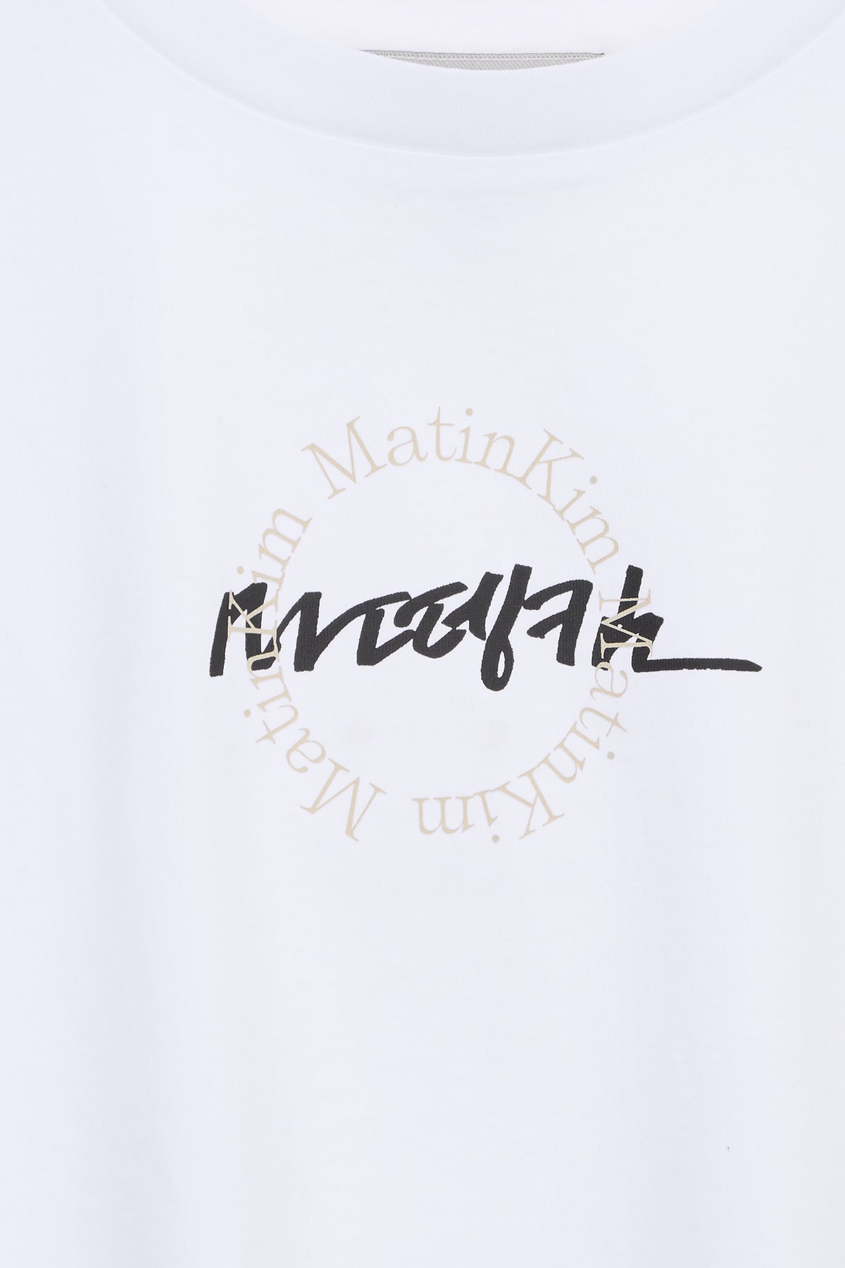[matinkim] HANGEUL CIRCLE POINT LOGO TOP FOR WOMEN IN WHITE