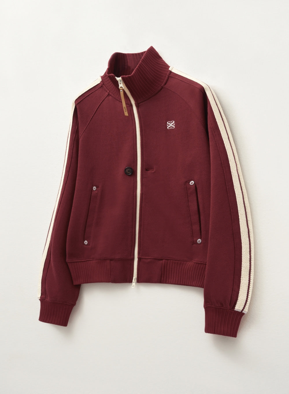 [satur] (W) Lawton All Day Track Zip-up Jacket - Burgundy
