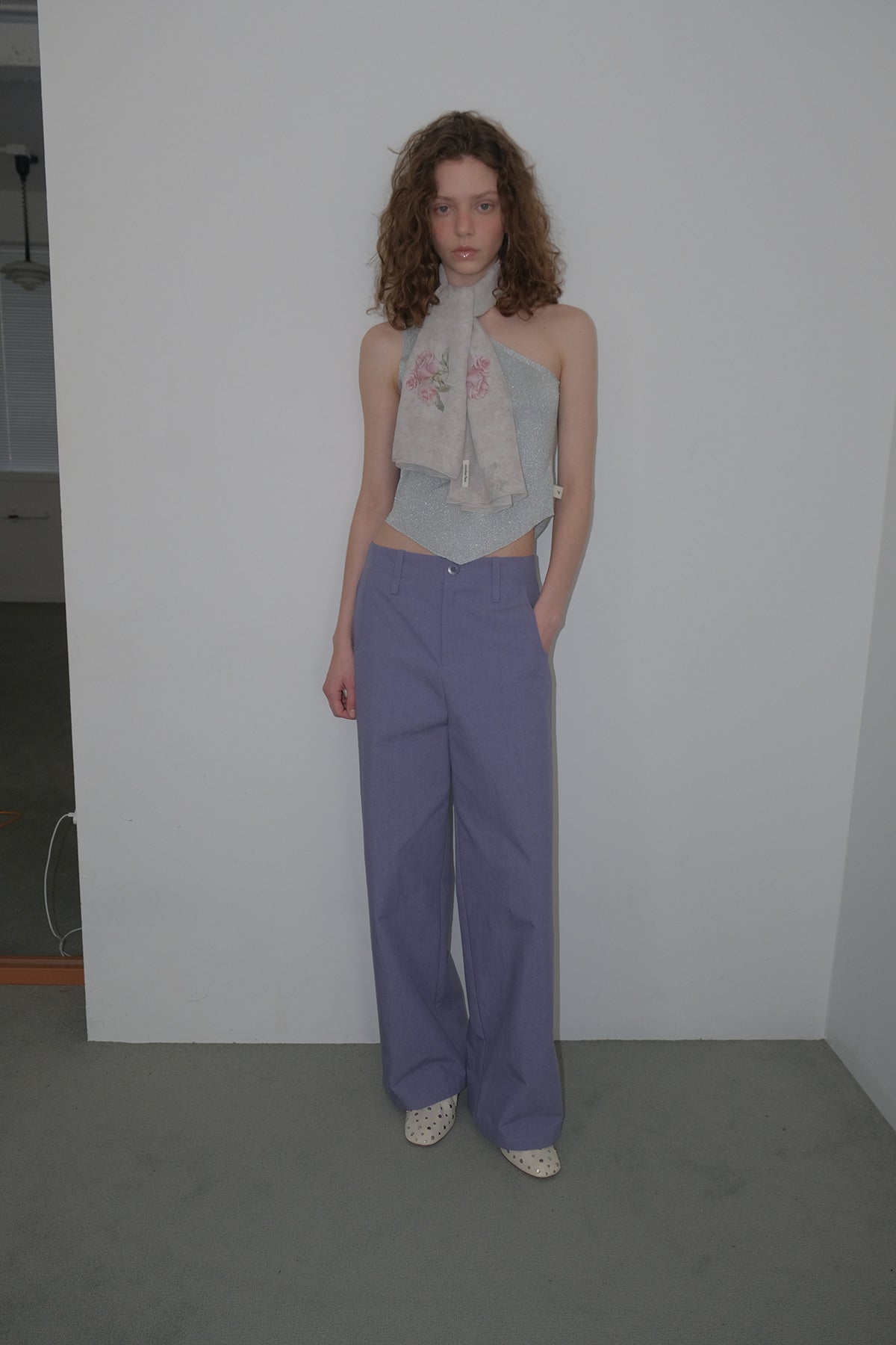Overdueflair Cotton Wide Pants Lavender