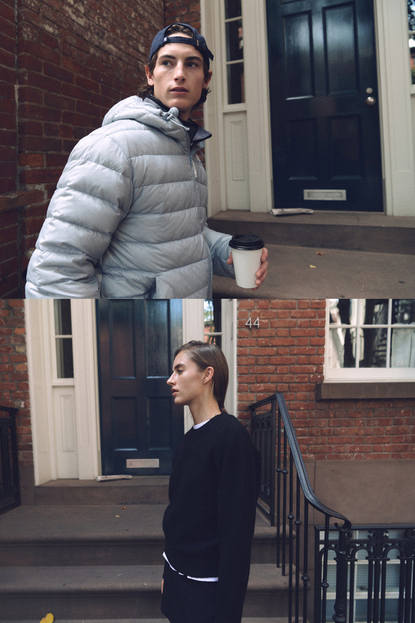 Dunst Unisex Light Goose Down Jacket Greyish Blue