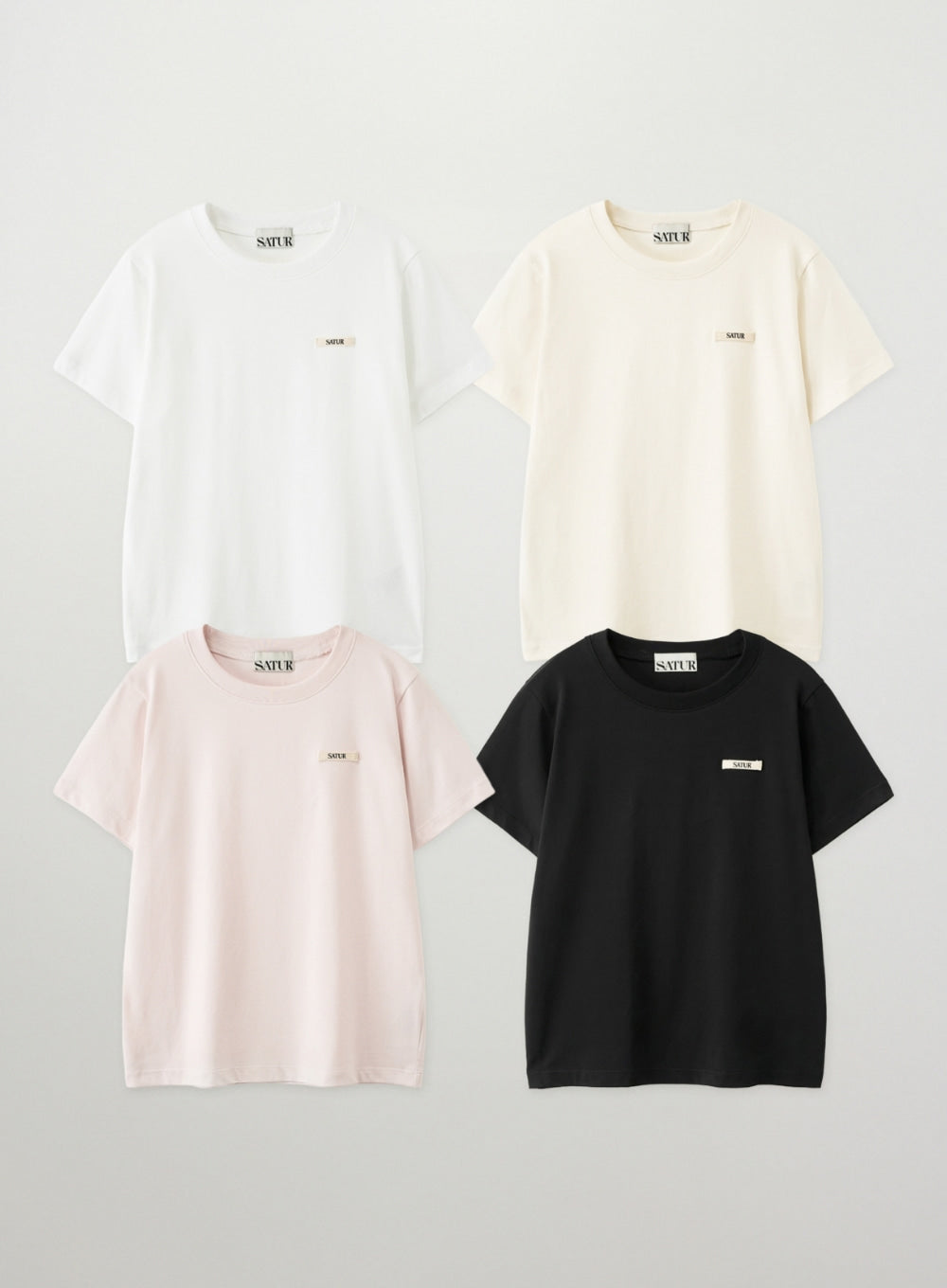 Satur [2Pack] Supima Basic Crewneck T-Shirt