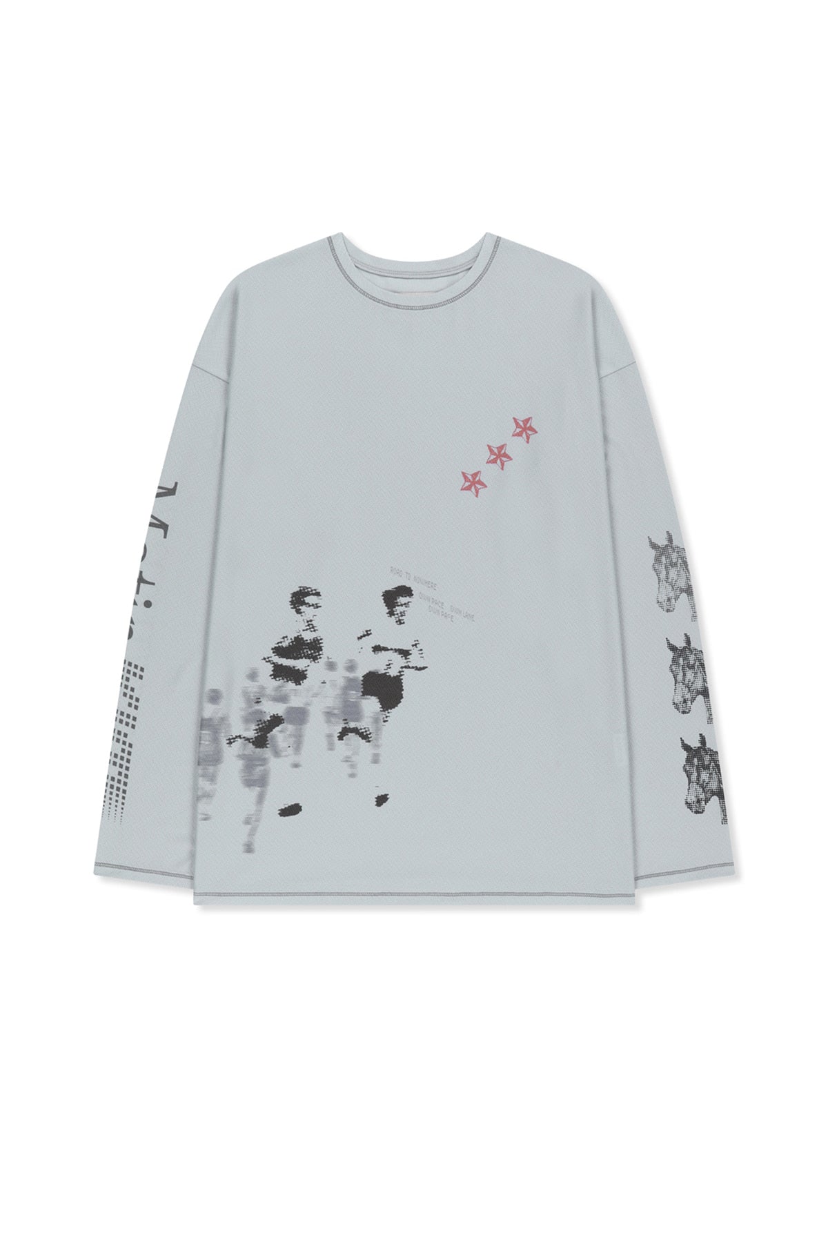 Matinkim Matin Pace Graffiti Covered Top IN Grey