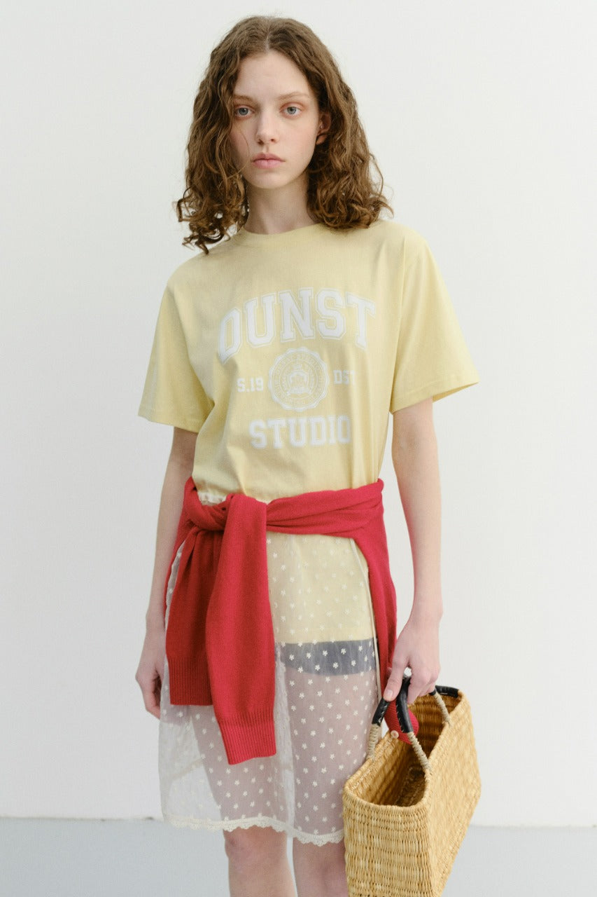 Dunst Unisex Classic Logo T-Shirt Lemon