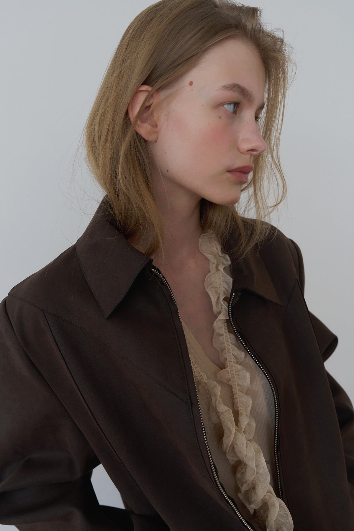Overdueflair Western Suede Jacket Brown