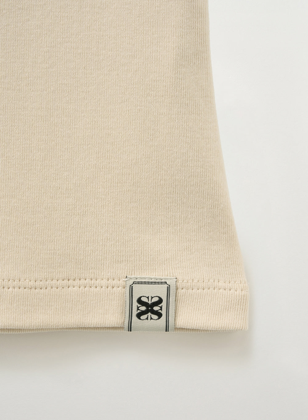 [satur] (W) Citron Crop Slim Fit T-Shirt - Light Beige