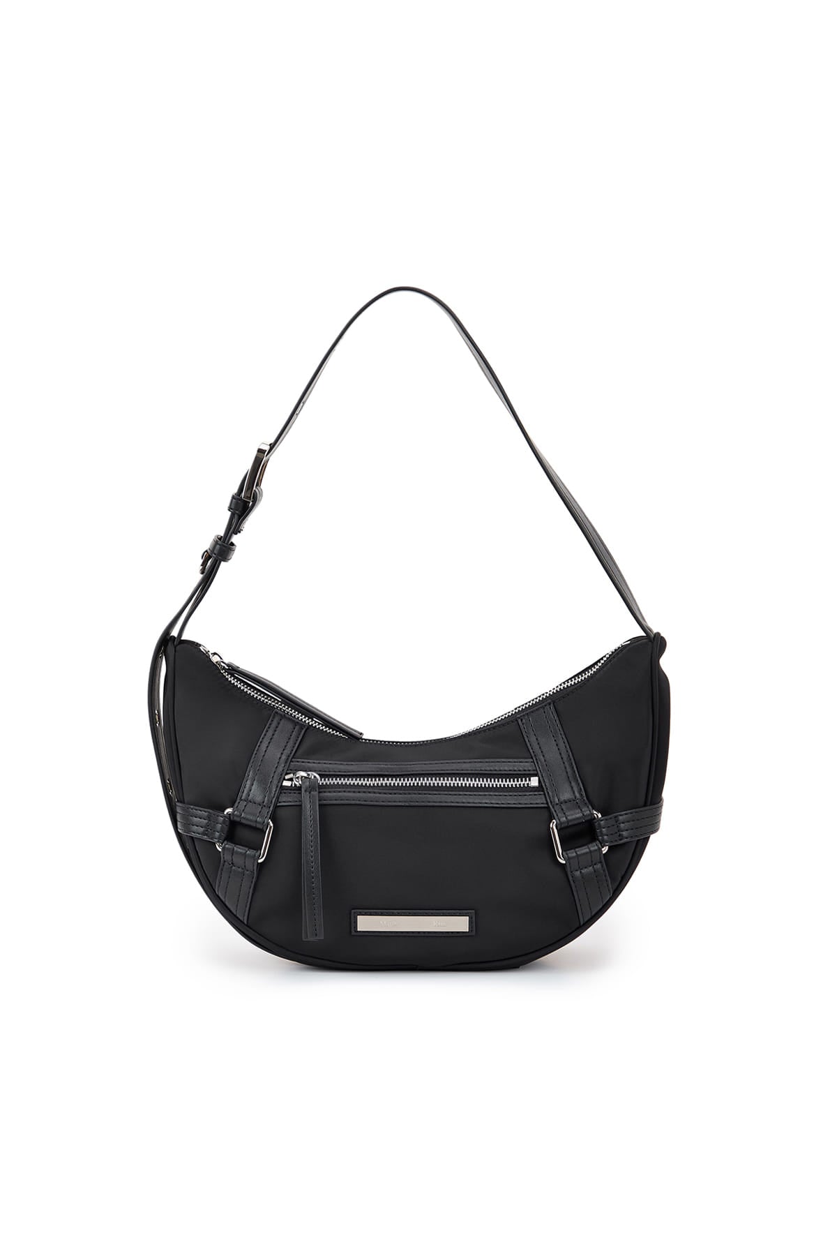 [matinkim] FABRIC ARC HOBO BAG IN BLACK