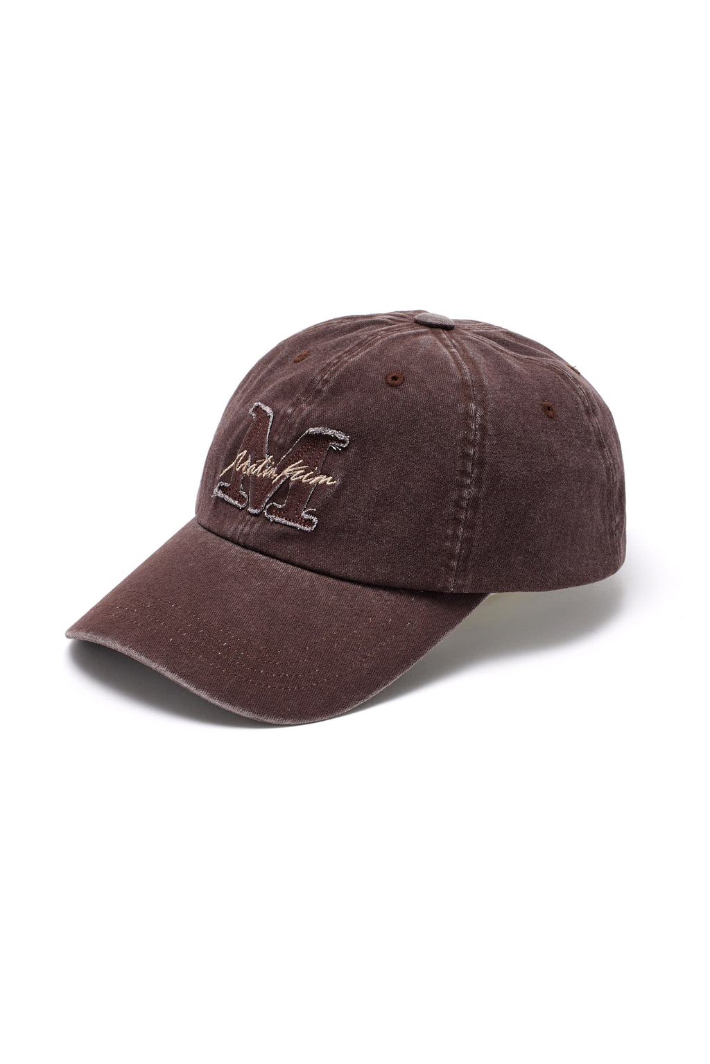 [matinkim] MATIN CURSIVE BALL CAP IN BROWN
