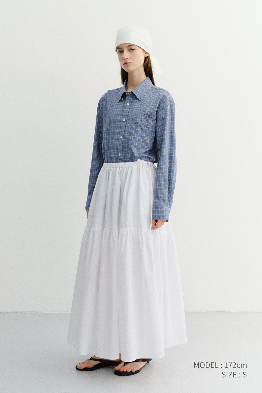 Dunst Tiered Maxi Skirt White