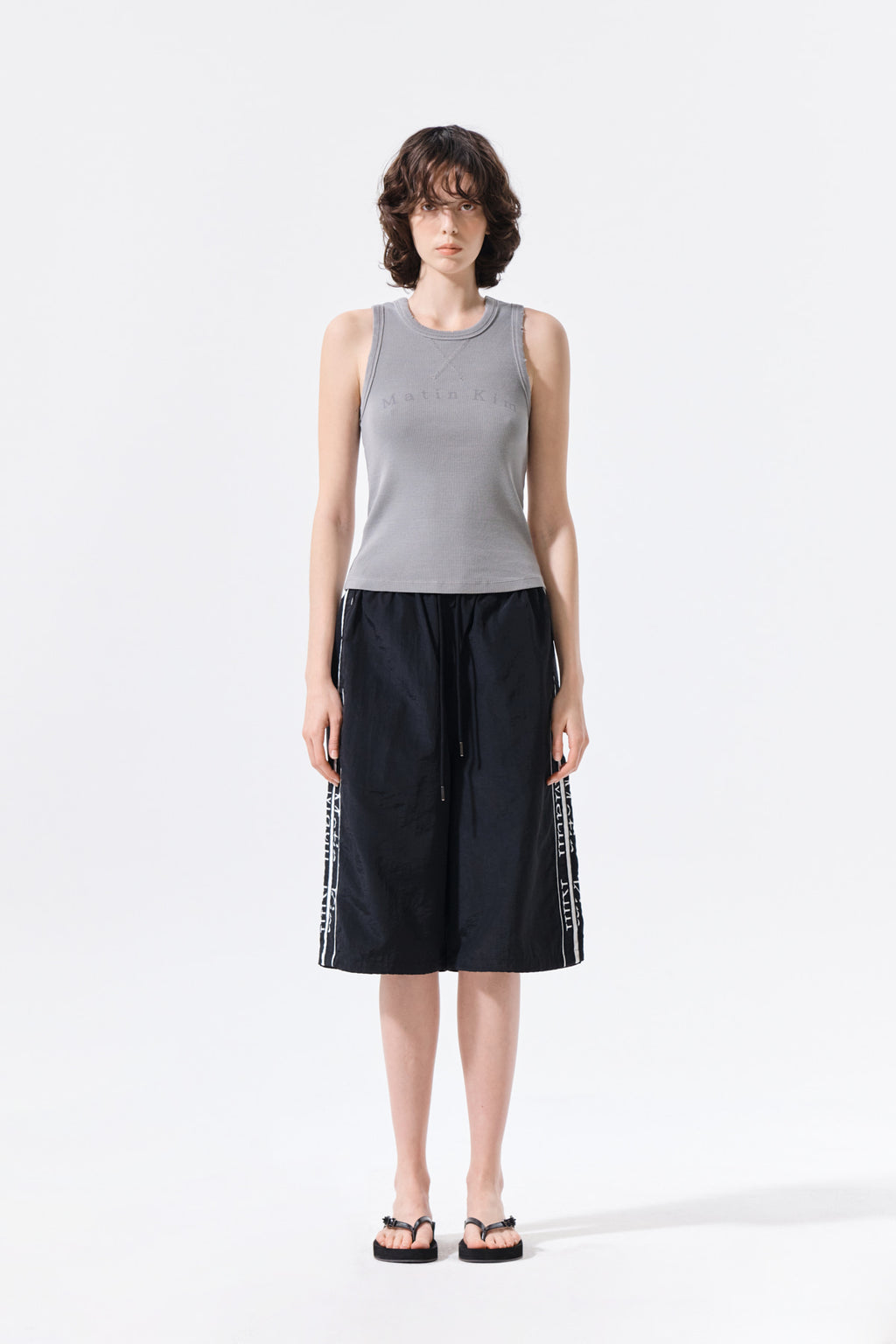 Matinkim Side Logo Bermuda Track Pants IN Black