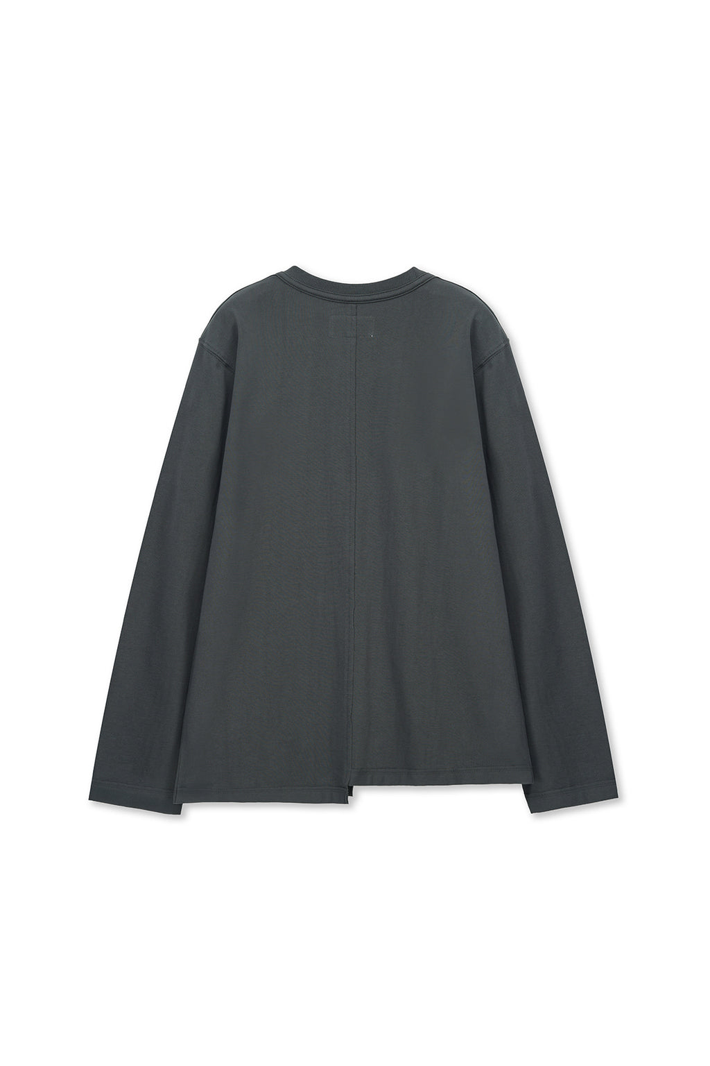 [matinkim] Asymmetric Logo Top IN Charcoal