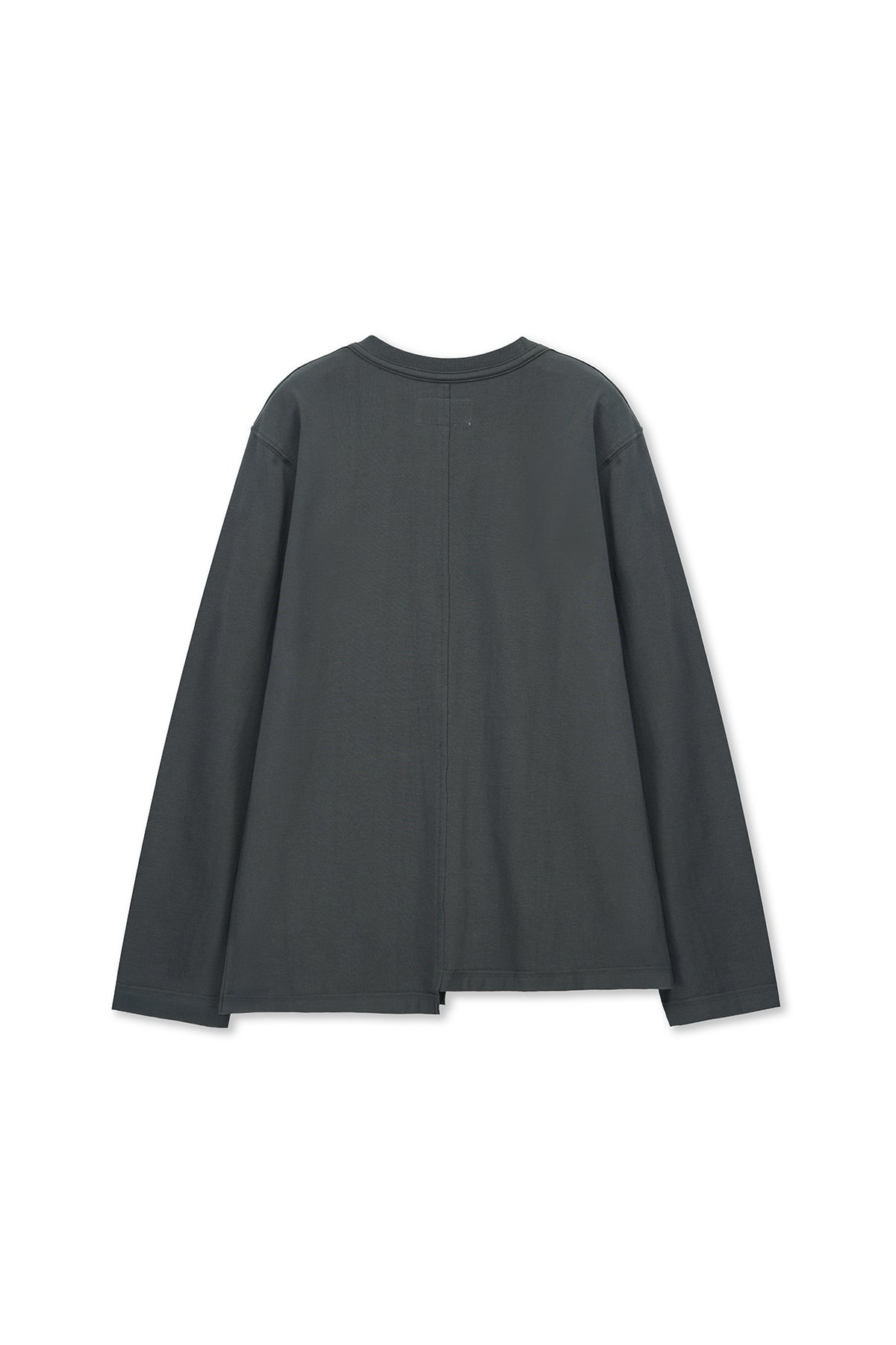 [matinkim] Asymmetric Logo Top IN Charcoal