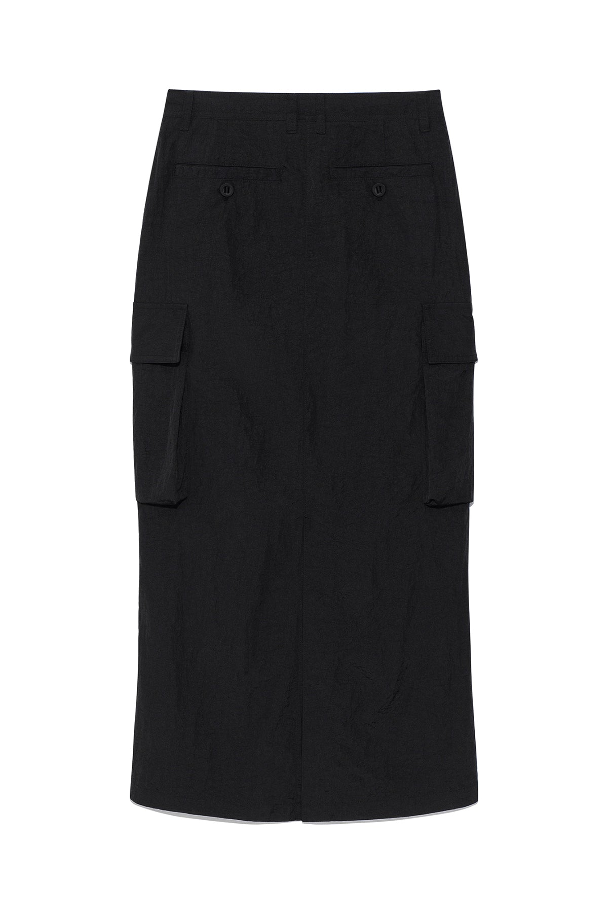 Matinkim String Nylon Cargo Skirt IN Black