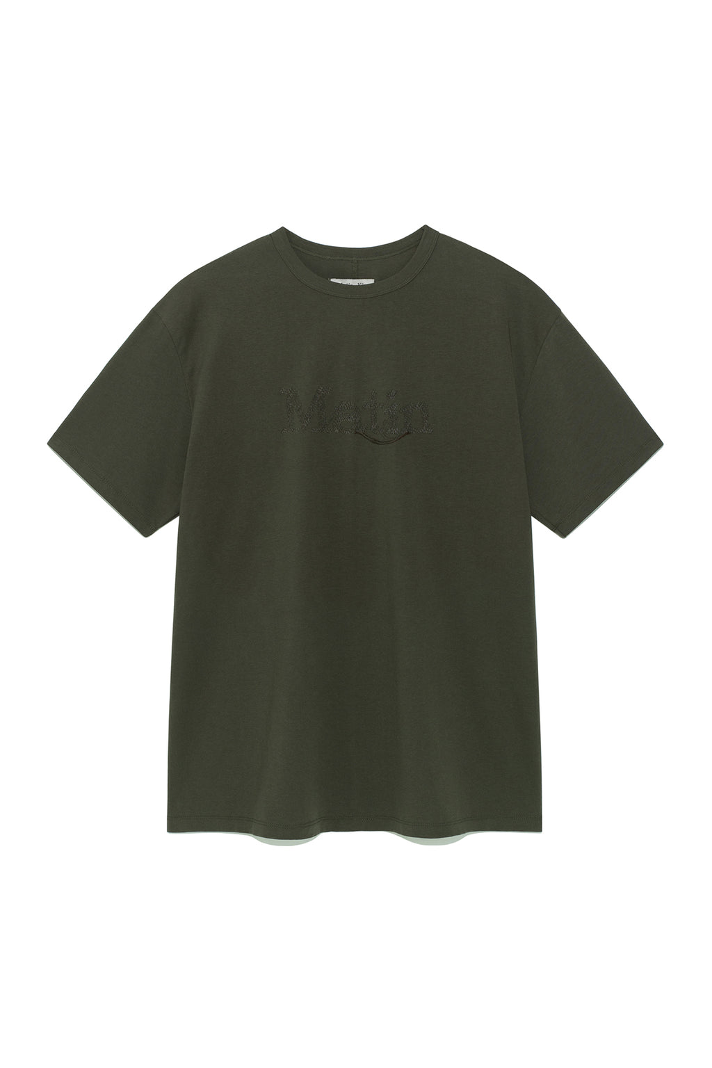 Matinkim Stitch Printing Detail Oversize Top IN Khaki