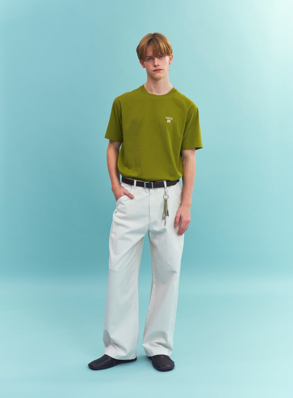 Satur Loren Classic Logo T-Shirt - Olive Green