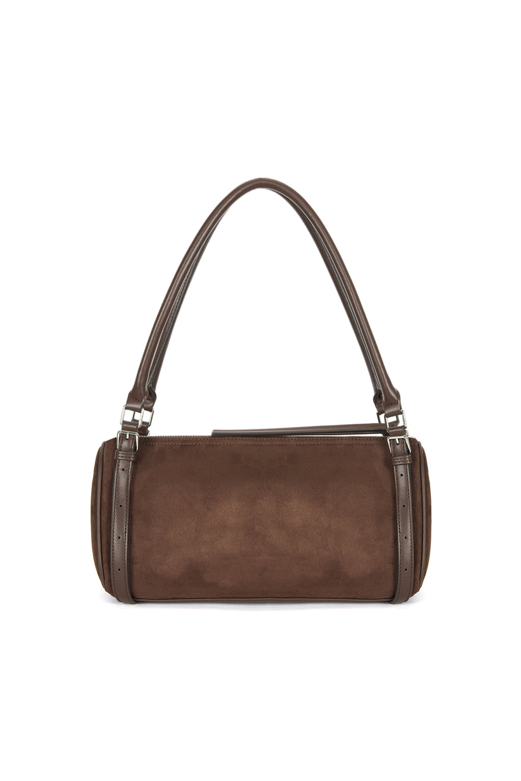 [matinkim] SUEDE BUCKLE STRAP SHOULDER BAG IN BROWN
