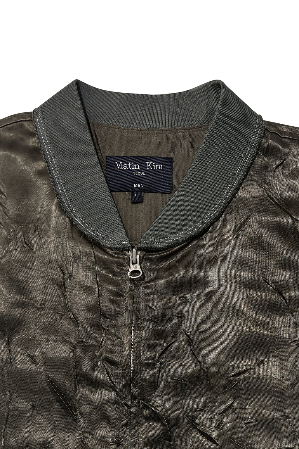 [matinkim] BACK LOGO CRINKLE BLOUSON FOR MEN IN KHAKI