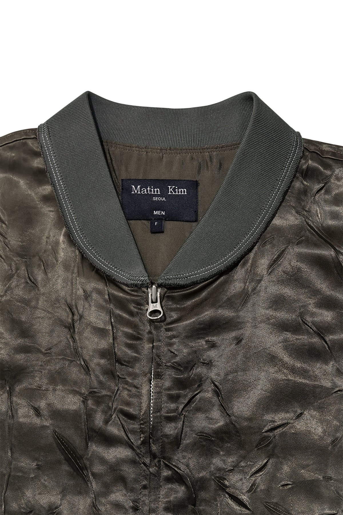[matinkim] BACK LOGO CRINKLE BLOUSON FOR MEN IN KHAKI