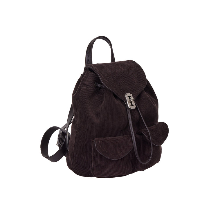 Vunque Occam Doux Double Pocket Corduroy Backpack M Choco Brown