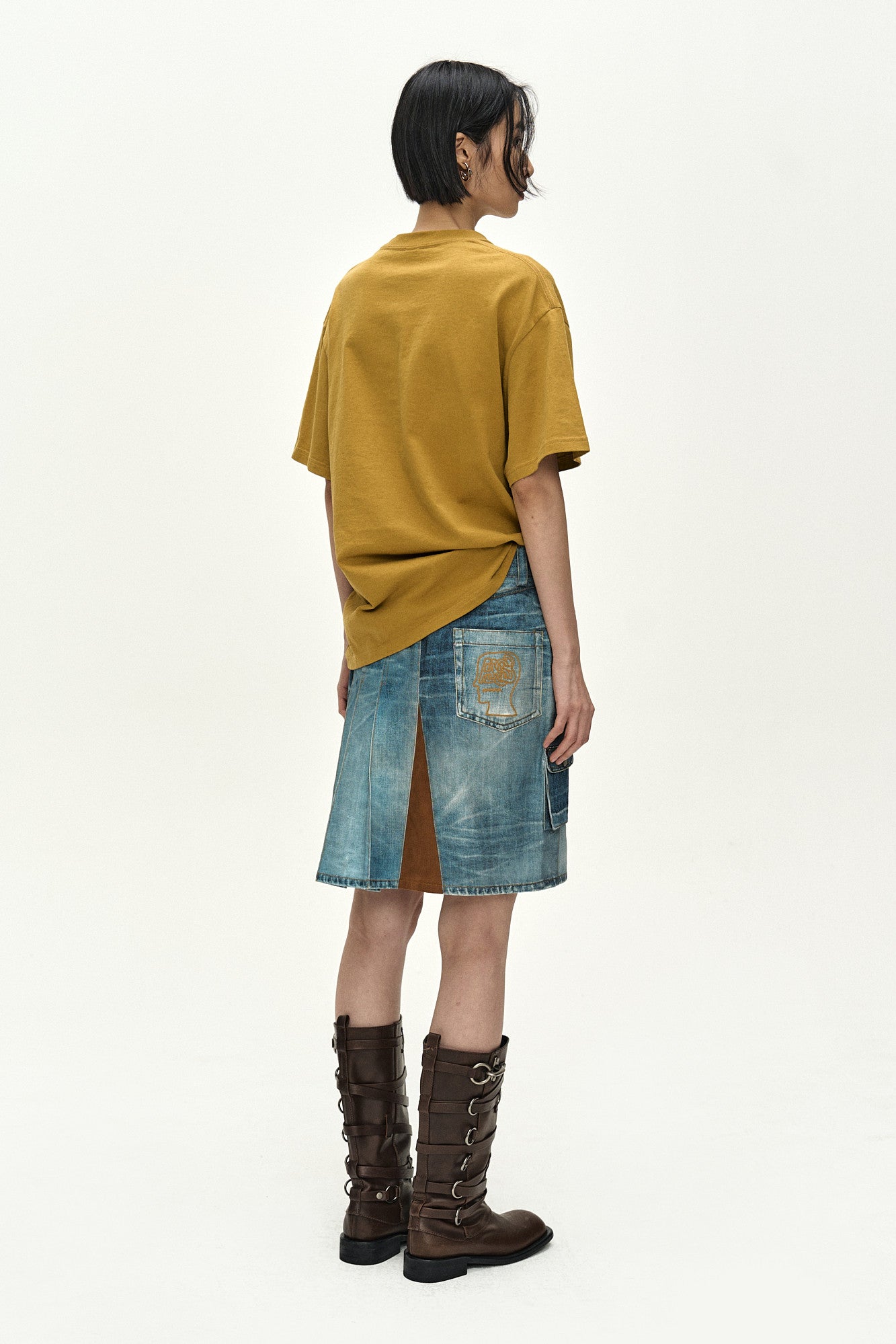 Andersson Bell Andersson Bell X Brain Dead Denim Print Skirt